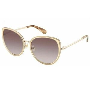 Kate Spade Jensen/G/S Crystal Beige Brown Mirrored Cat Eye Butterfly Sunglasses